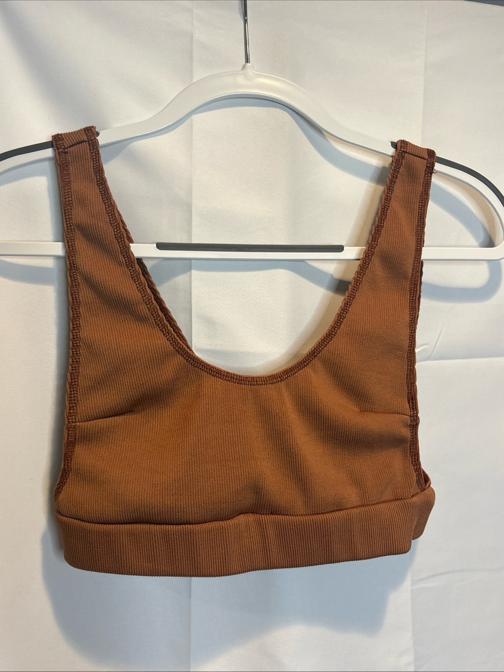 Tiger Mist Ribbed Two-Piece Active Set in Rust Brown - Picture 5 of 13